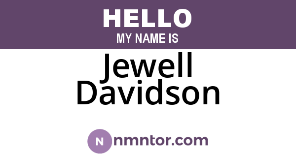 Jewell Davidson