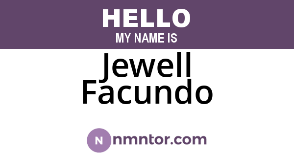 Jewell Facundo
