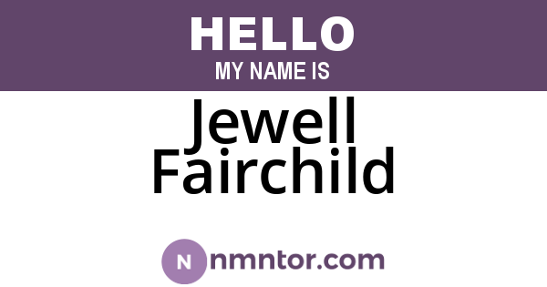Jewell Fairchild