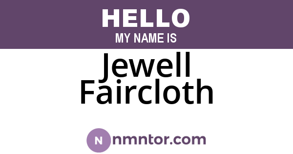 Jewell Faircloth