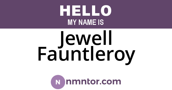 Jewell Fauntleroy