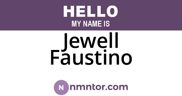 Jewell Faustino