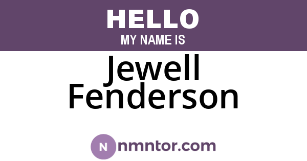 Jewell Fenderson