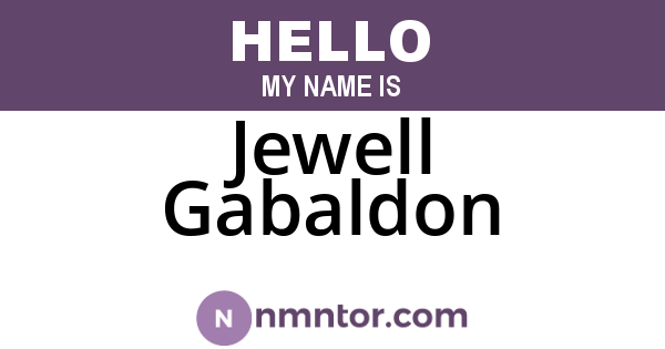 Jewell Gabaldon