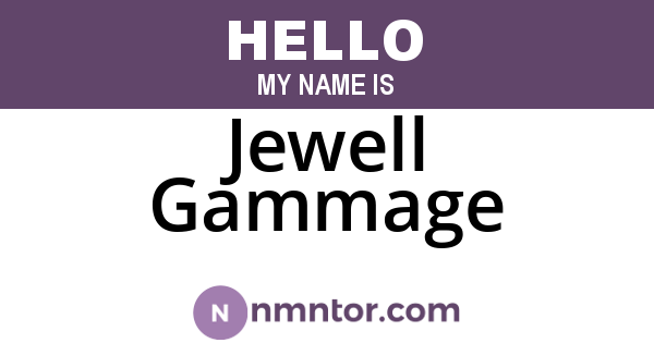 Jewell Gammage
