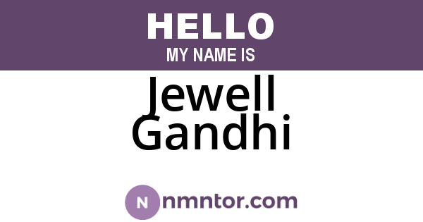 Jewell Gandhi