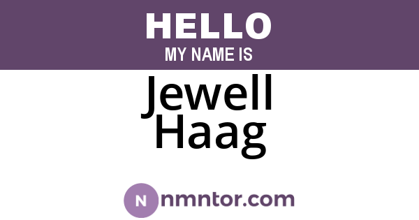 Jewell Haag