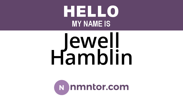 Jewell Hamblin