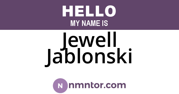Jewell Jablonski