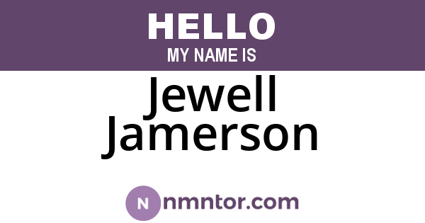 Jewell Jamerson