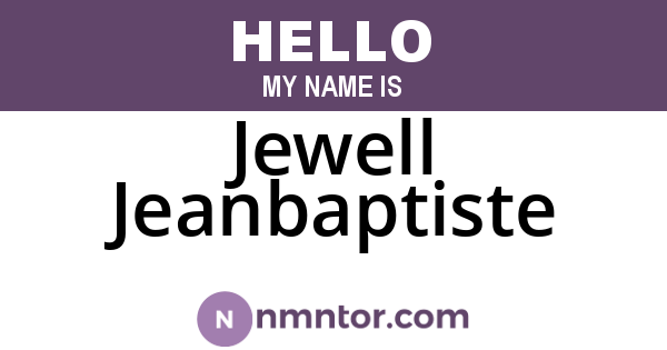 Jewell Jeanbaptiste
