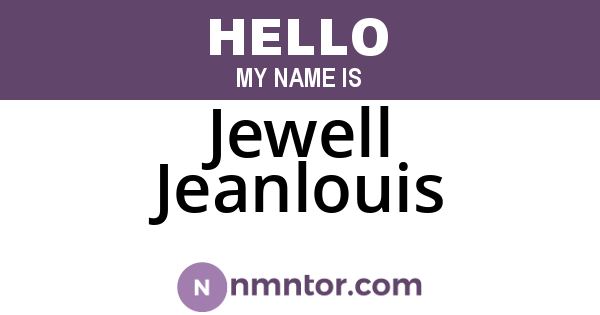 Jewell Jeanlouis