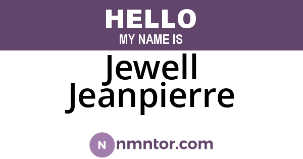 Jewell Jeanpierre