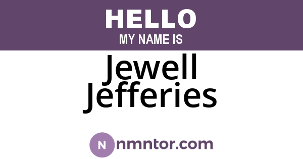 Jewell Jefferies
