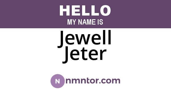 Jewell Jeter