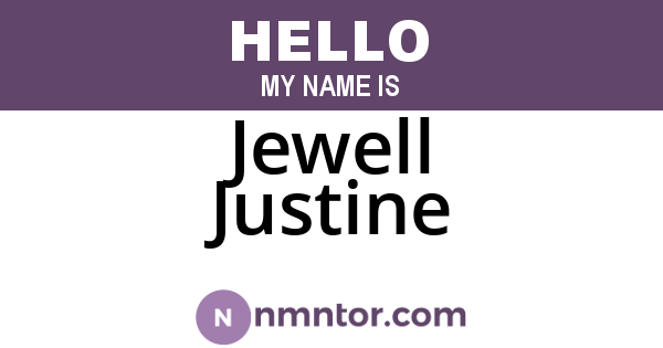 Jewell Justine