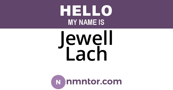 Jewell Lach