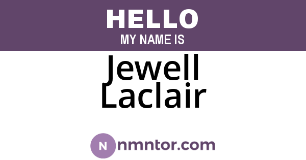 Jewell Laclair