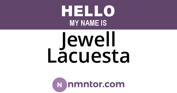 Jewell Lacuesta