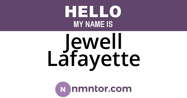 Jewell Lafayette
