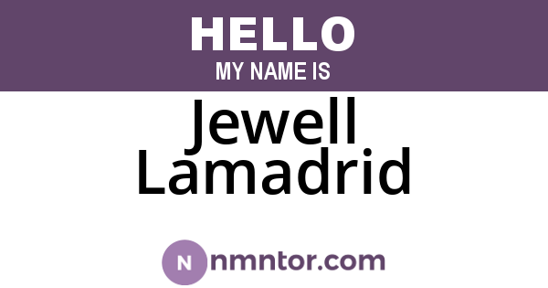 Jewell Lamadrid