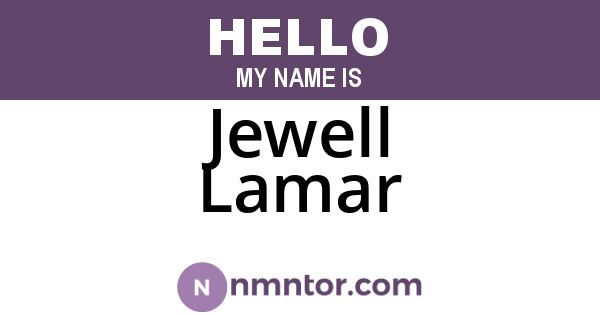 Jewell Lamar