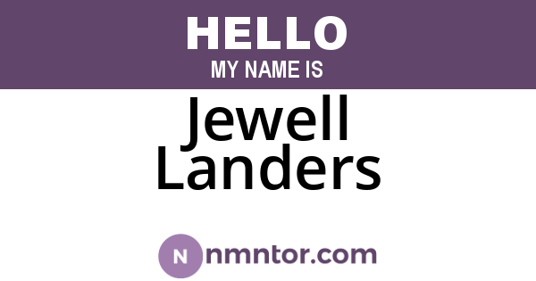 Jewell Landers
