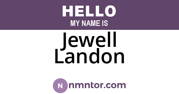 Jewell Landon