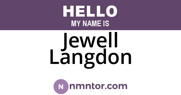 Jewell Langdon