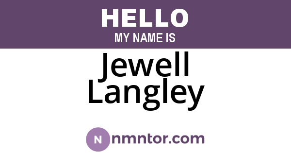 Jewell Langley