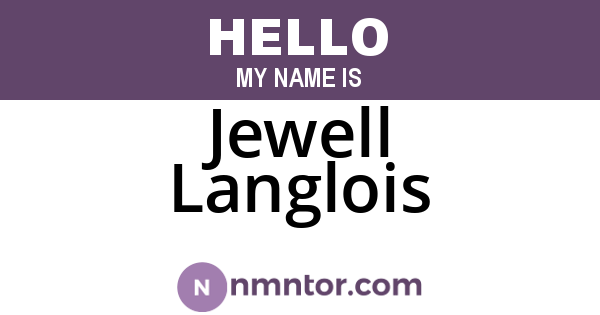 Jewell Langlois
