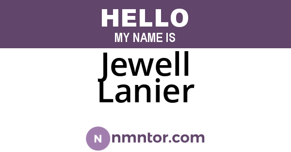 Jewell Lanier