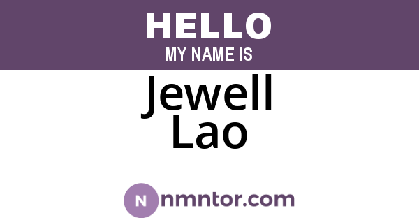 Jewell Lao
