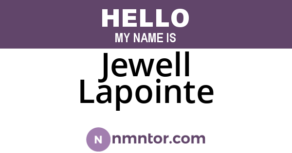 Jewell Lapointe