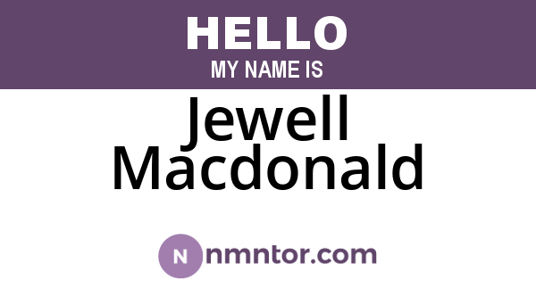 Jewell Macdonald