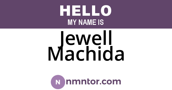 Jewell Machida