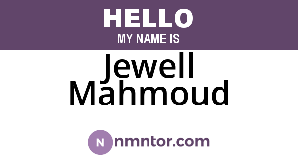 Jewell Mahmoud