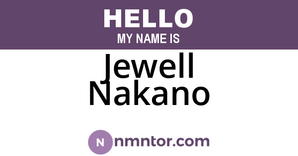 Jewell Nakano