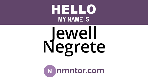 Jewell Negrete