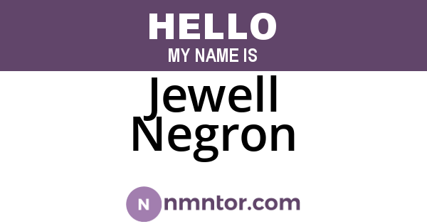 Jewell Negron