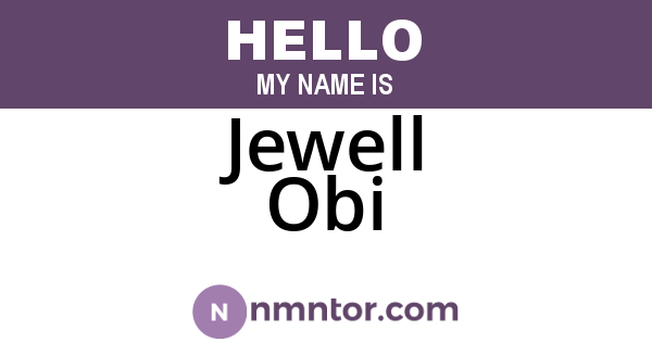 Jewell Obi