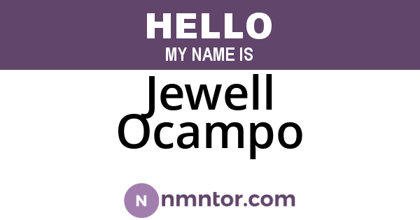 Jewell Ocampo