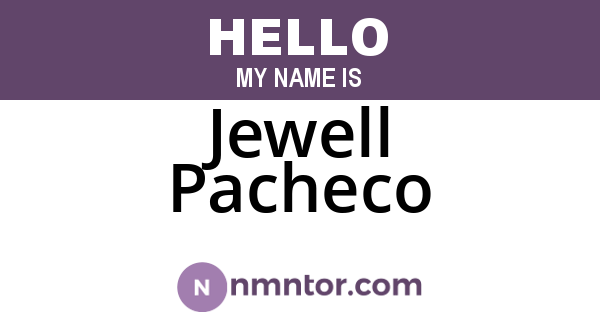 Jewell Pacheco