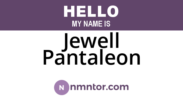Jewell Pantaleon