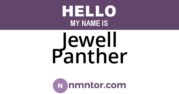 Jewell Panther