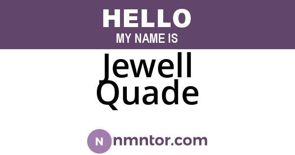 Jewell Quade