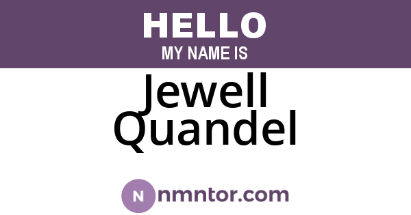 Jewell Quandel