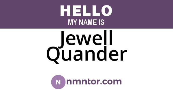 Jewell Quander