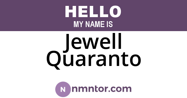 Jewell Quaranto