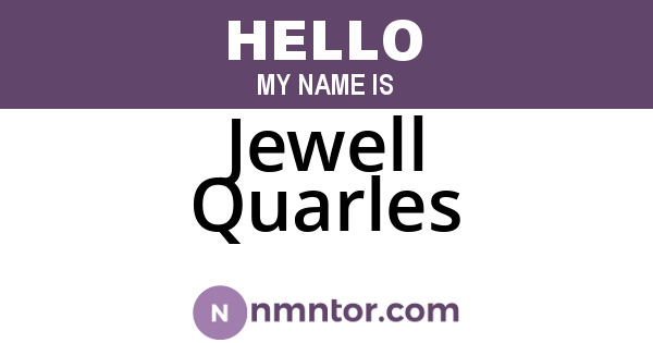 Jewell Quarles